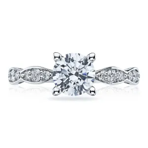 Tacori 18k Sculpted Crescent Round Solitaire Engagement Ring