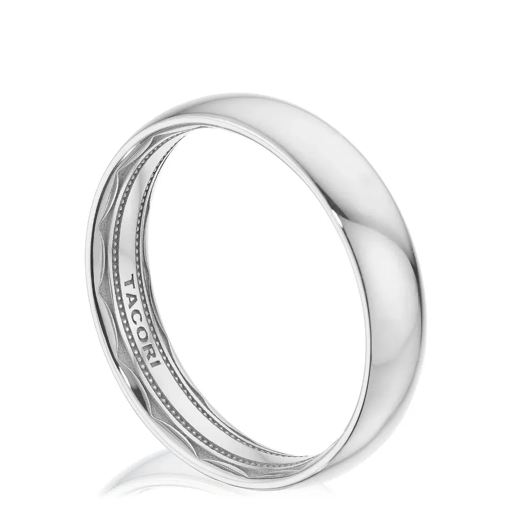 Tacori 18W Classic High Polish Rounded Mens Wedding Band