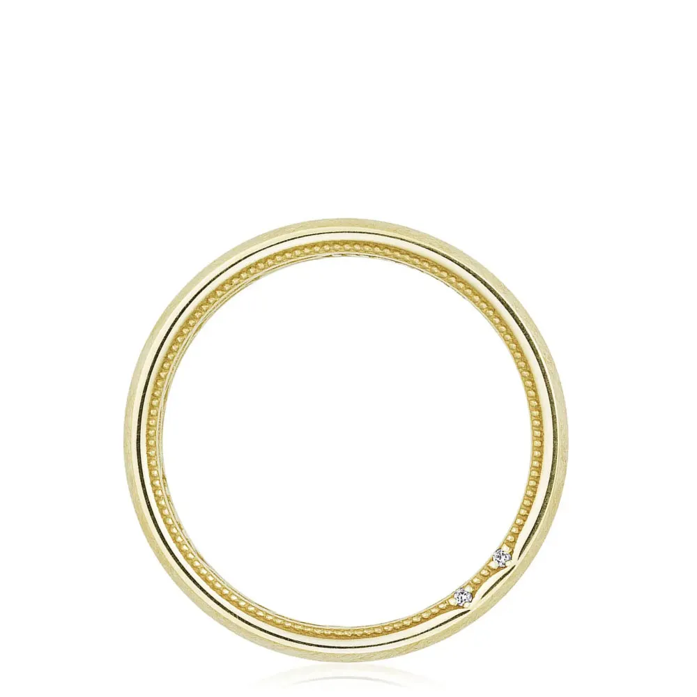Tacori Classic Criss-Cross Brush Finish Men's Wedding Band