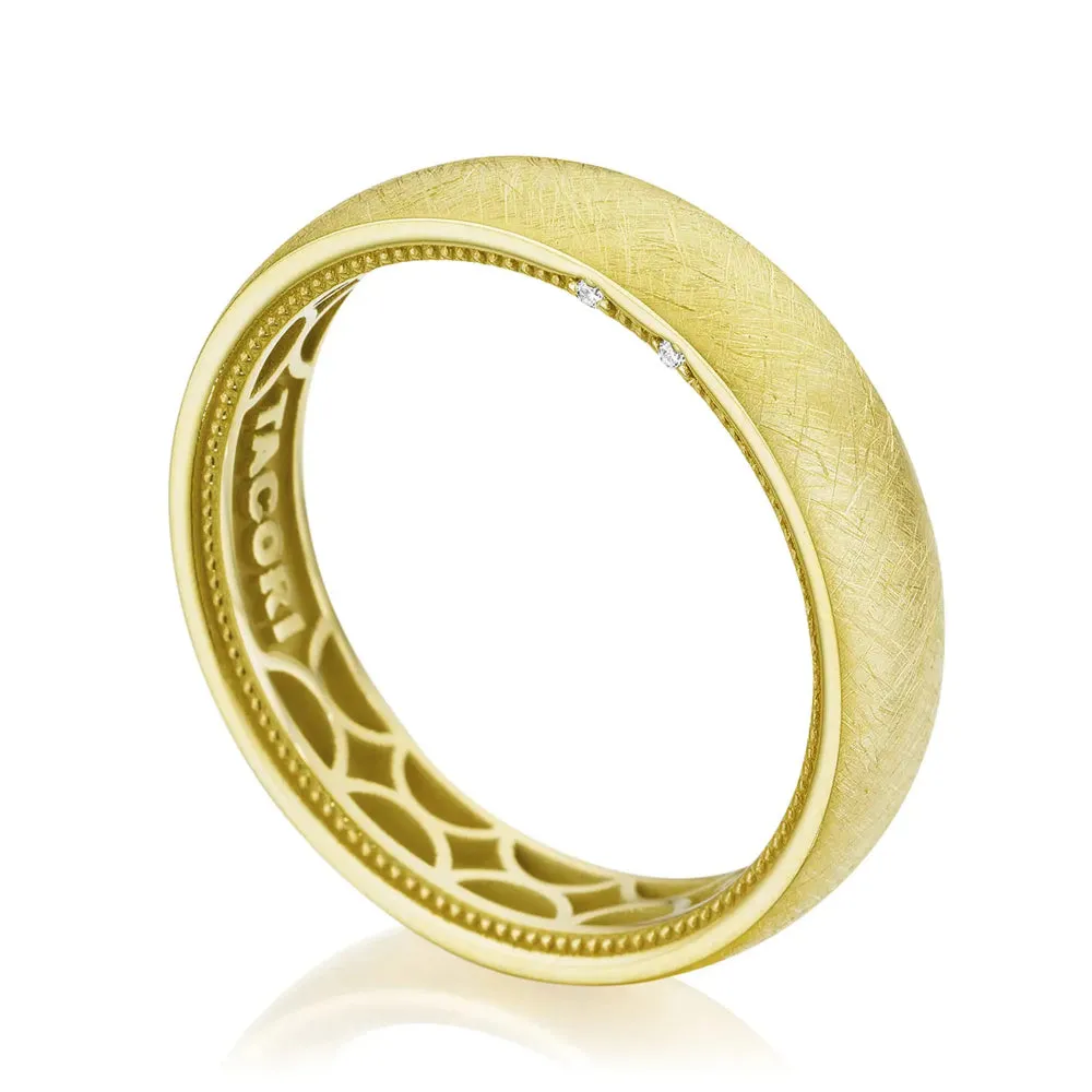 Tacori Classic Criss-Cross Brush Finish Men's Wedding Band