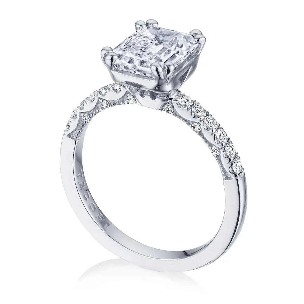 Tacori Coastal Crescent Emerald Solitaire Engagement Ring
