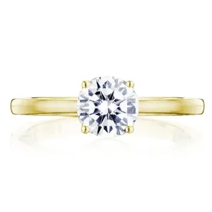 Tacori Coastal Crescent Round Solitaire Engagement Ring