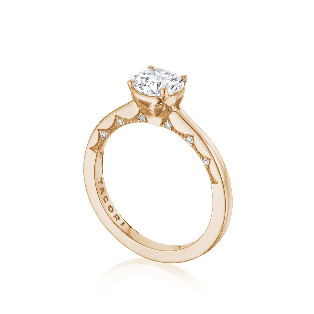 Tacori Coastal Crescent Round Solitaire Engagement Ring