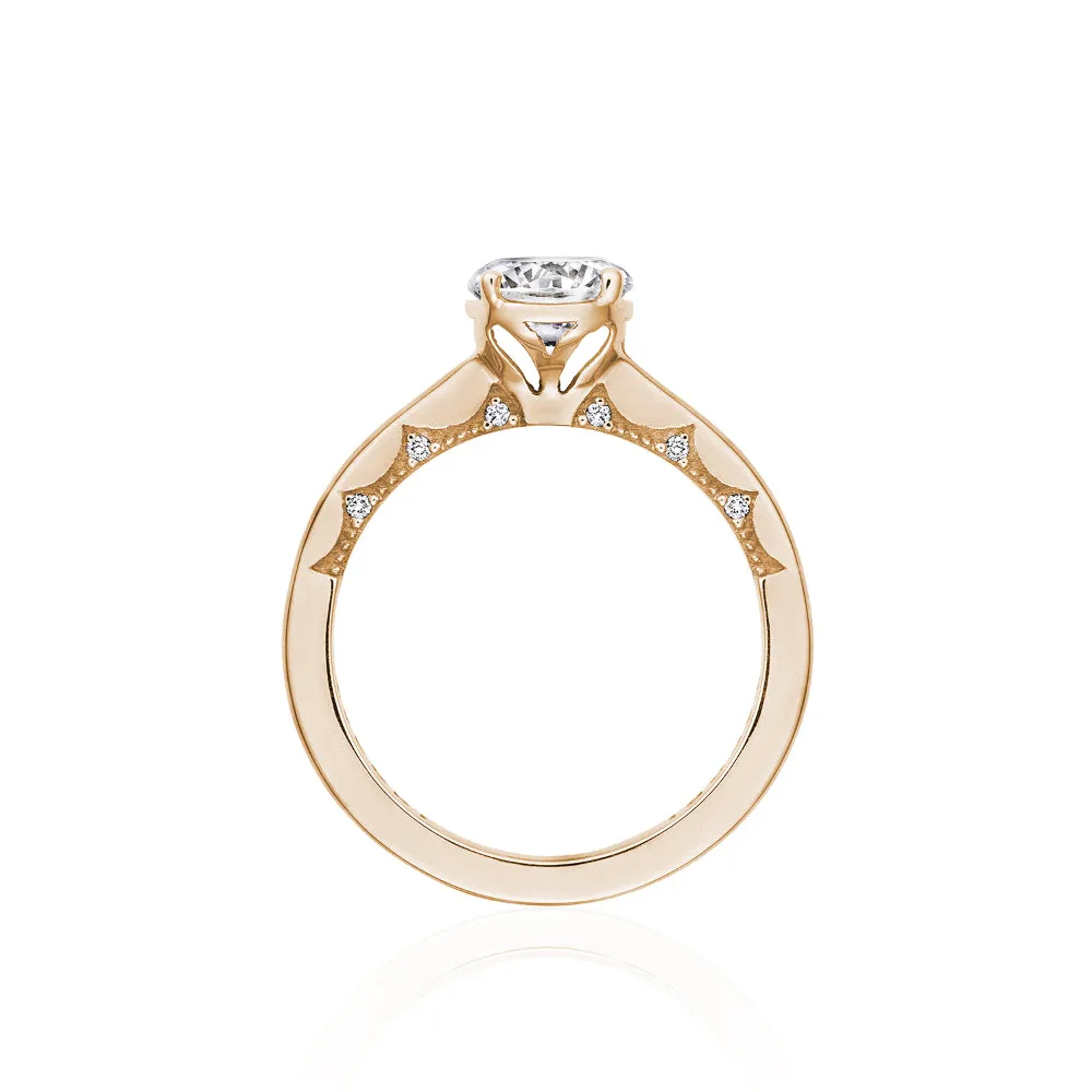 Tacori Coastal Crescent Round Solitaire Engagement Ring