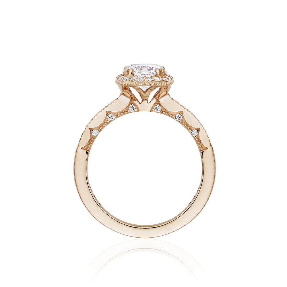 Tacori Coastal Crescent Round with Cushion Bloom Engagement Ring