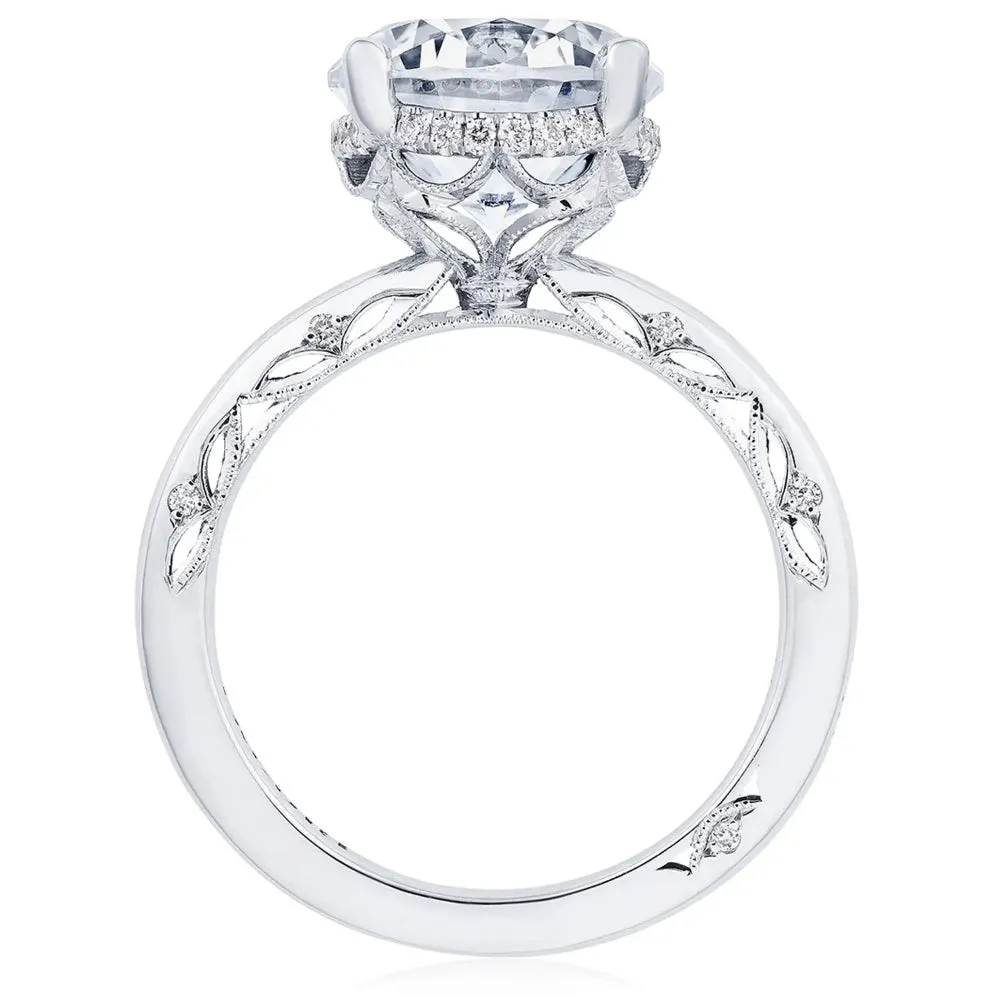 Tacori Dantela Platinum Round Solitaire Engagement Ring