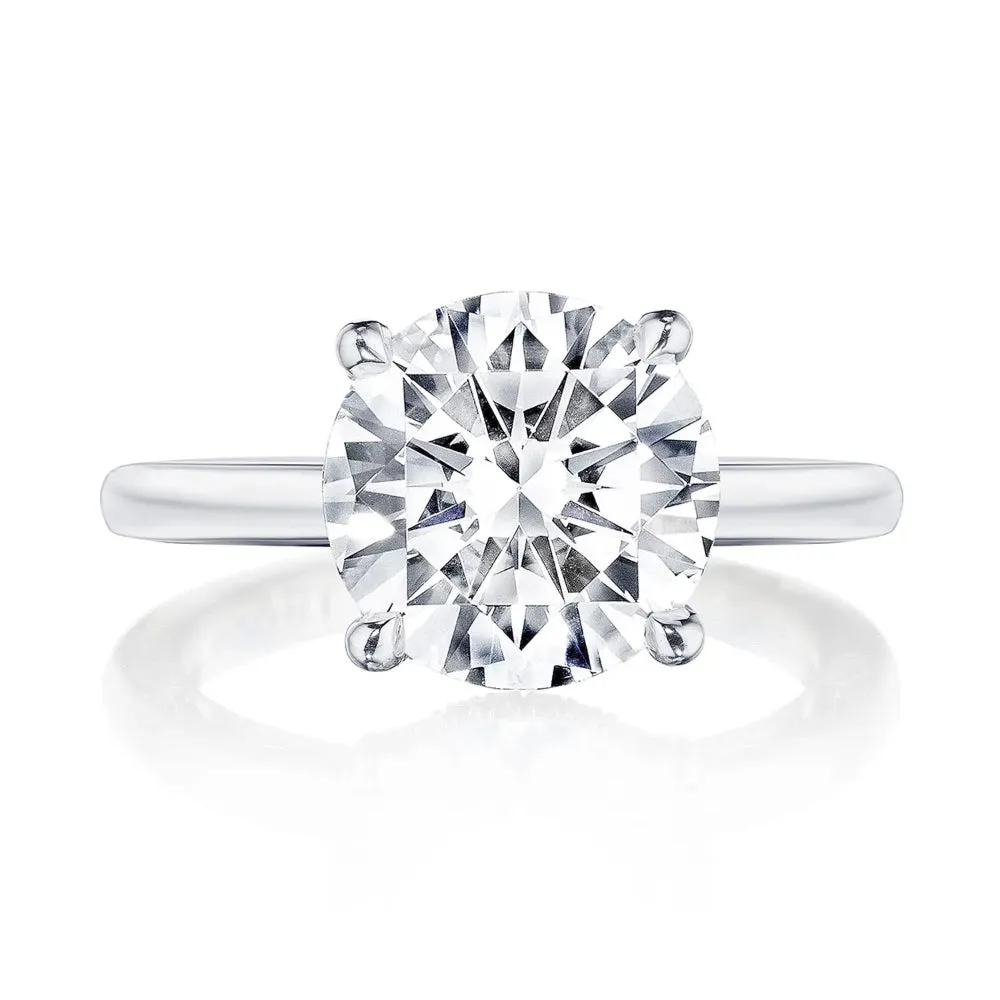 Tacori Dantela Platinum Round Solitaire Engagement Ring