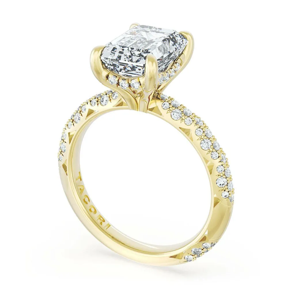 Tacori Founder's Collection 18k Emerald Bloom Engagement Ring