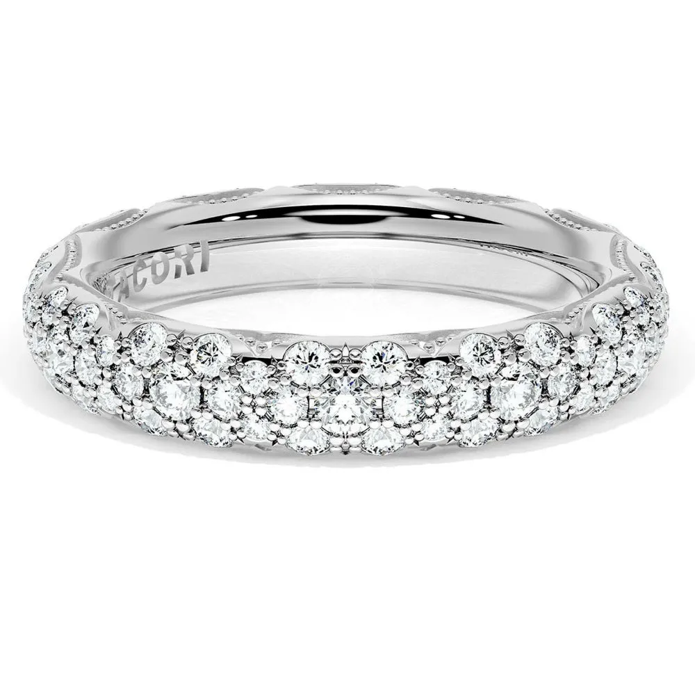 Tacori Founder's Collection 18k Eternity Pav Diamond Wedding Band