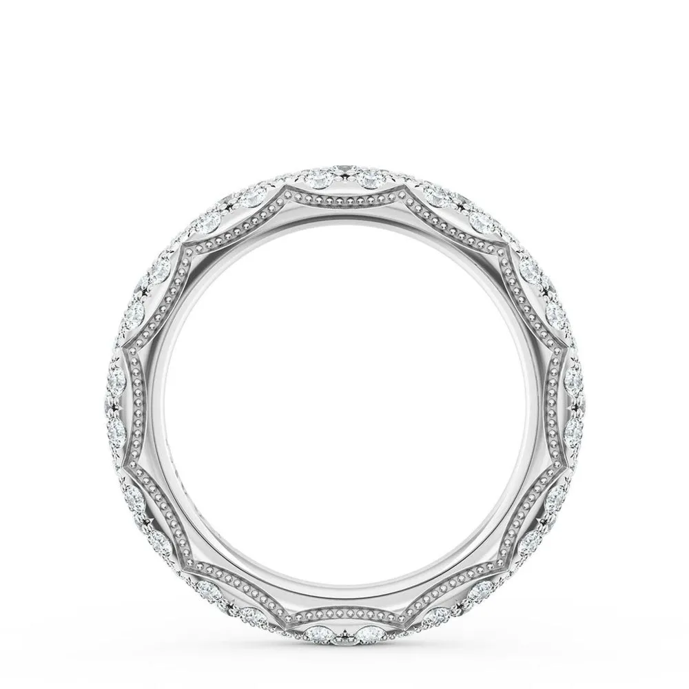 Tacori Founder's Collection 18k Eternity Pav Diamond Wedding Band