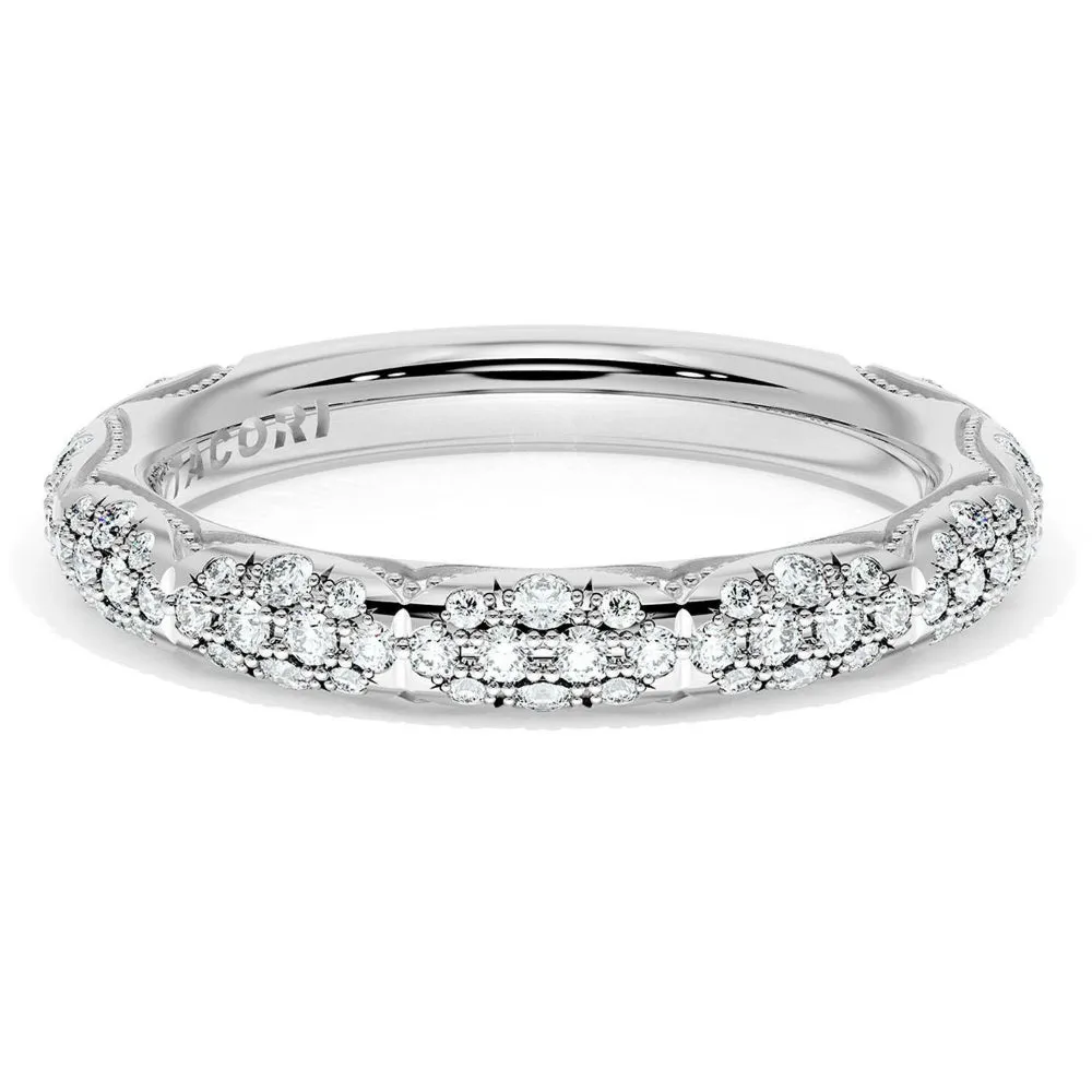 Tacori Founder's Collection 18k French Pav Diamond Wedding Band