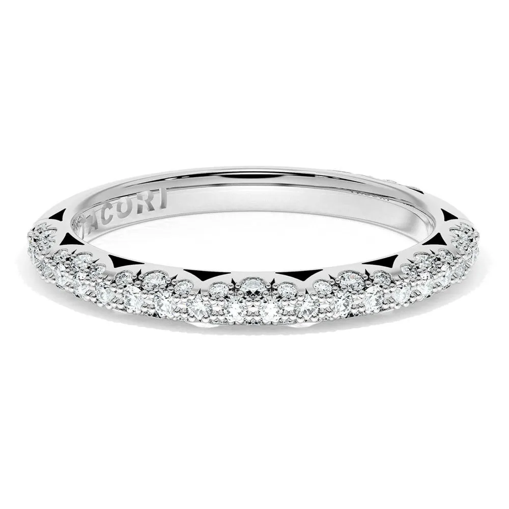 Tacori Founder's Collection 18k Gold French Pav Diamond Wedding Band