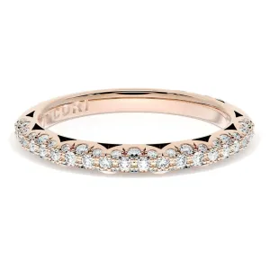 Tacori Founder's Collection 18k Rose Gold French Pav Diamond Wedding Band