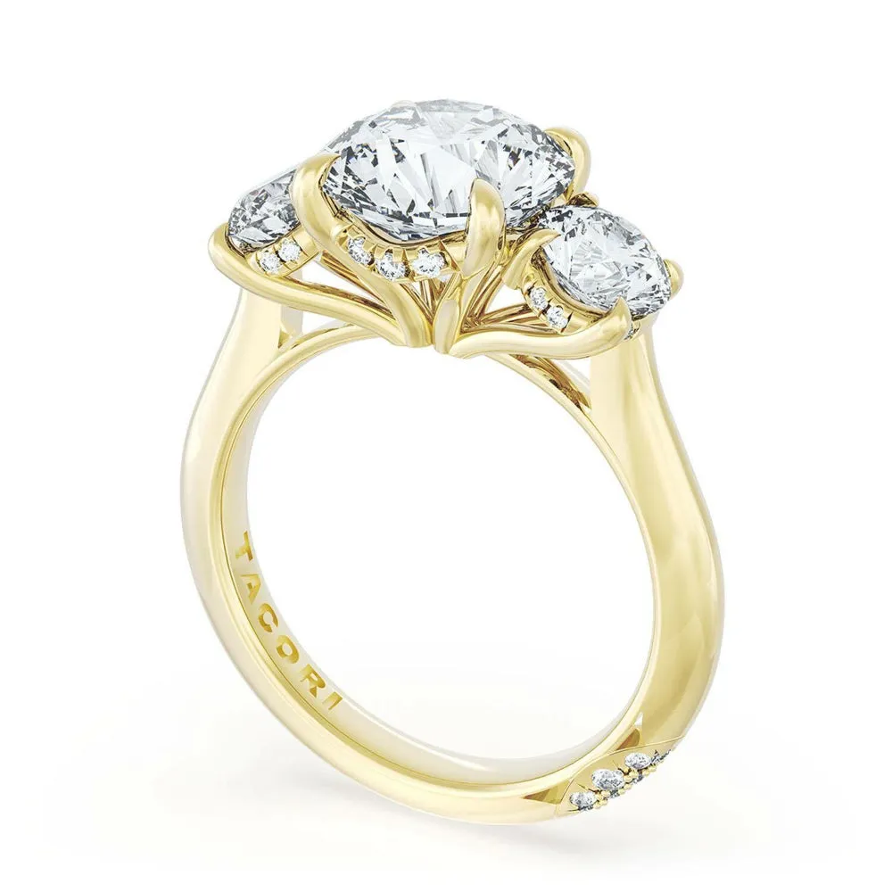 Tacori Founder's Collection 18k Round 3-Stone Engagement Ring