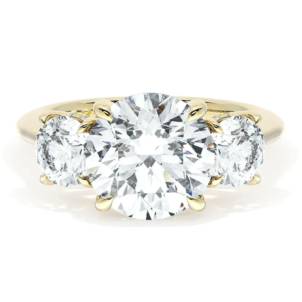 Tacori Founder's Collection 18k Round 3-Stone Engagement Ring