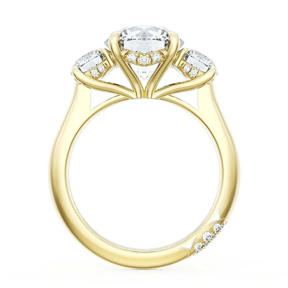 Tacori Founder's Collection 18k Round 3-Stone Engagement Ring