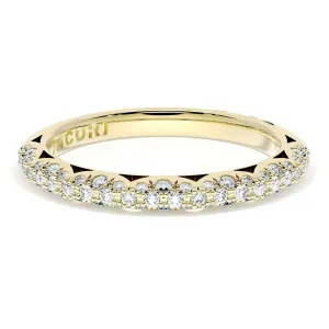 Tacori Founder's Collection 18k Yellow Gold French Pav Diamond Wedding Band