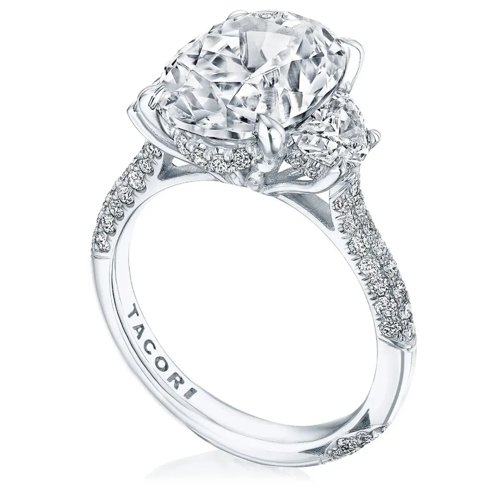 Tacori Founder's Collection RoyalT Oval 3-Stone Engagement Ring
