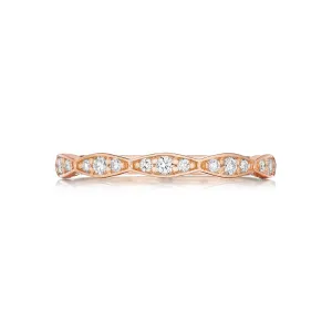 Tacori Sculpted Crescent Marquise Design Wedding Band with Diamond - Half-Way