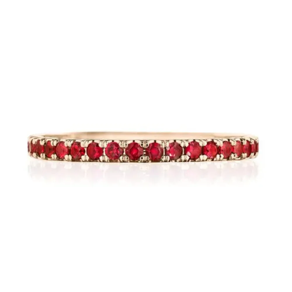 Tacori Sculpted Crescent String of Rubies Ring