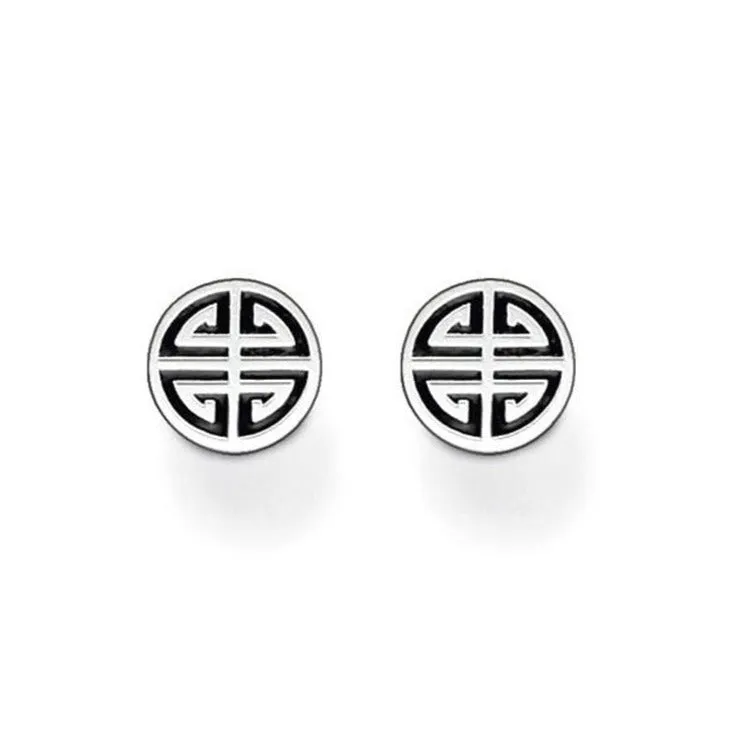 Thomas Sabo Silver & Enamel Stud Earrings