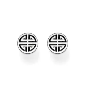 Thomas Sabo Silver & Enamel Stud Earrings