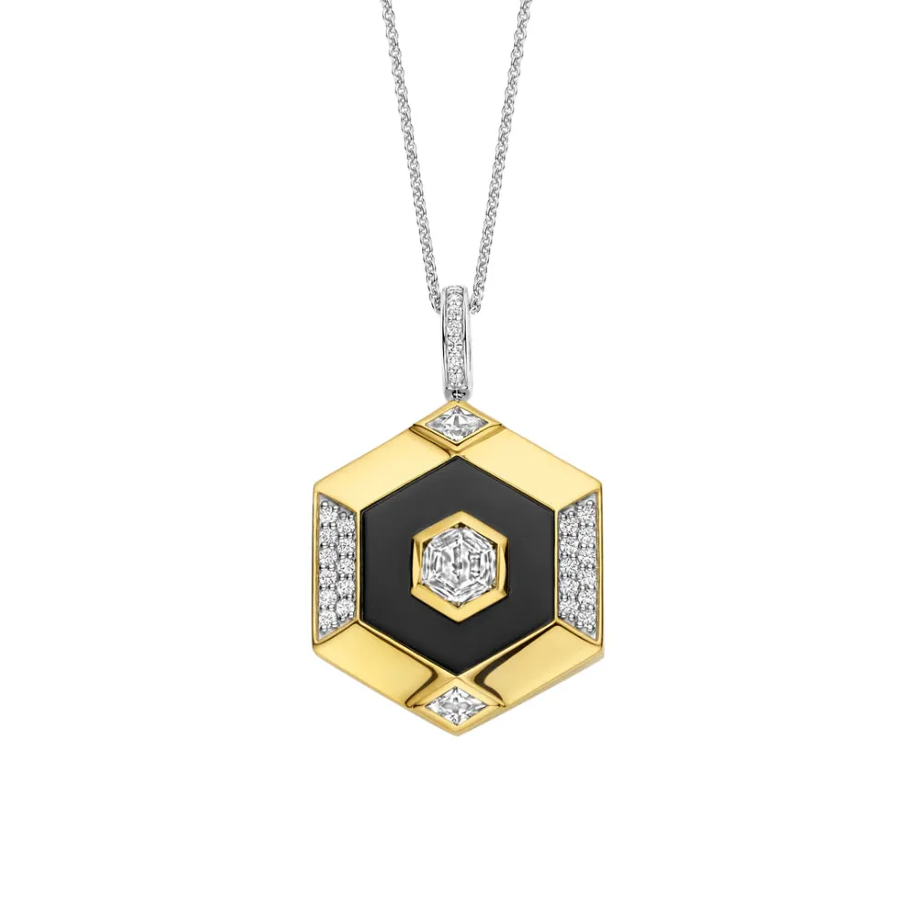 Ti Sento Geometric Vintage Style Pendant Necklace