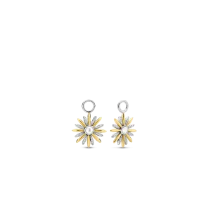 TI SENTO-Milano Sterling Silver/YG Plating Daisy Ear charm