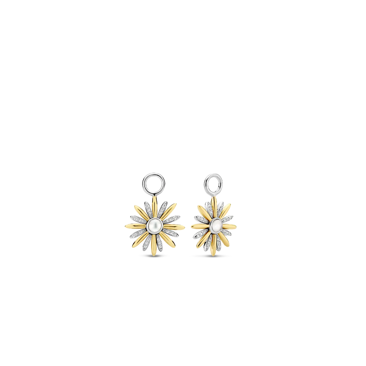 TI SENTO-Milano Sterling Silver/YG Plating Daisy Ear charm