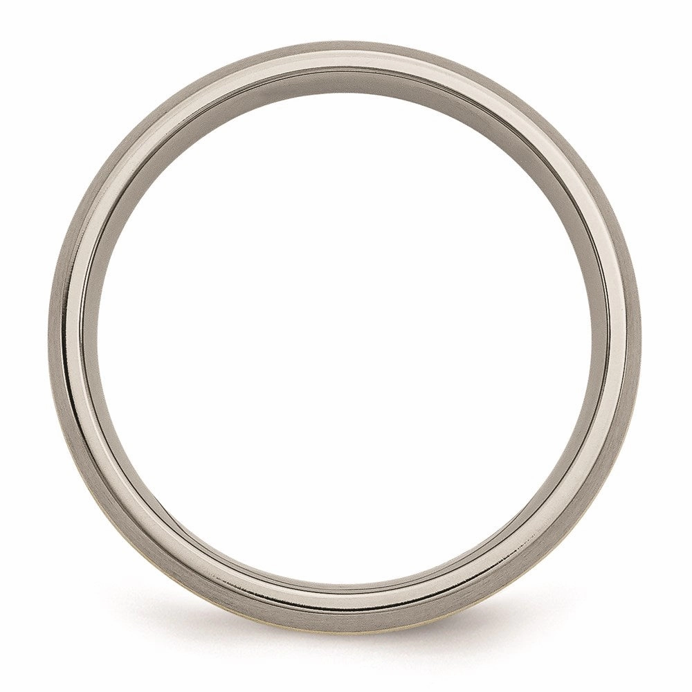 Titanium 14k Yellow Inlay 5mm Brushed Band | TB19