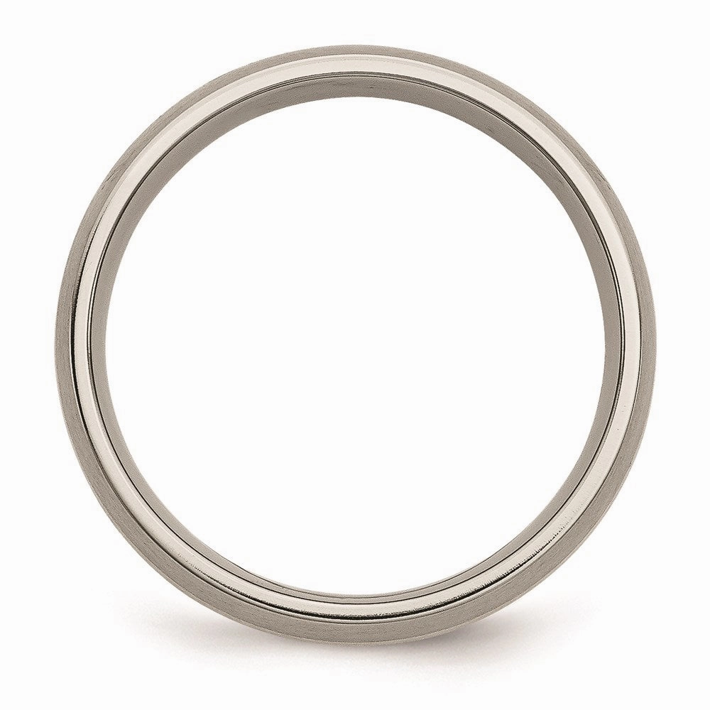Titanium 14k Yellow Inlay 6mm Brushed Band | TB222