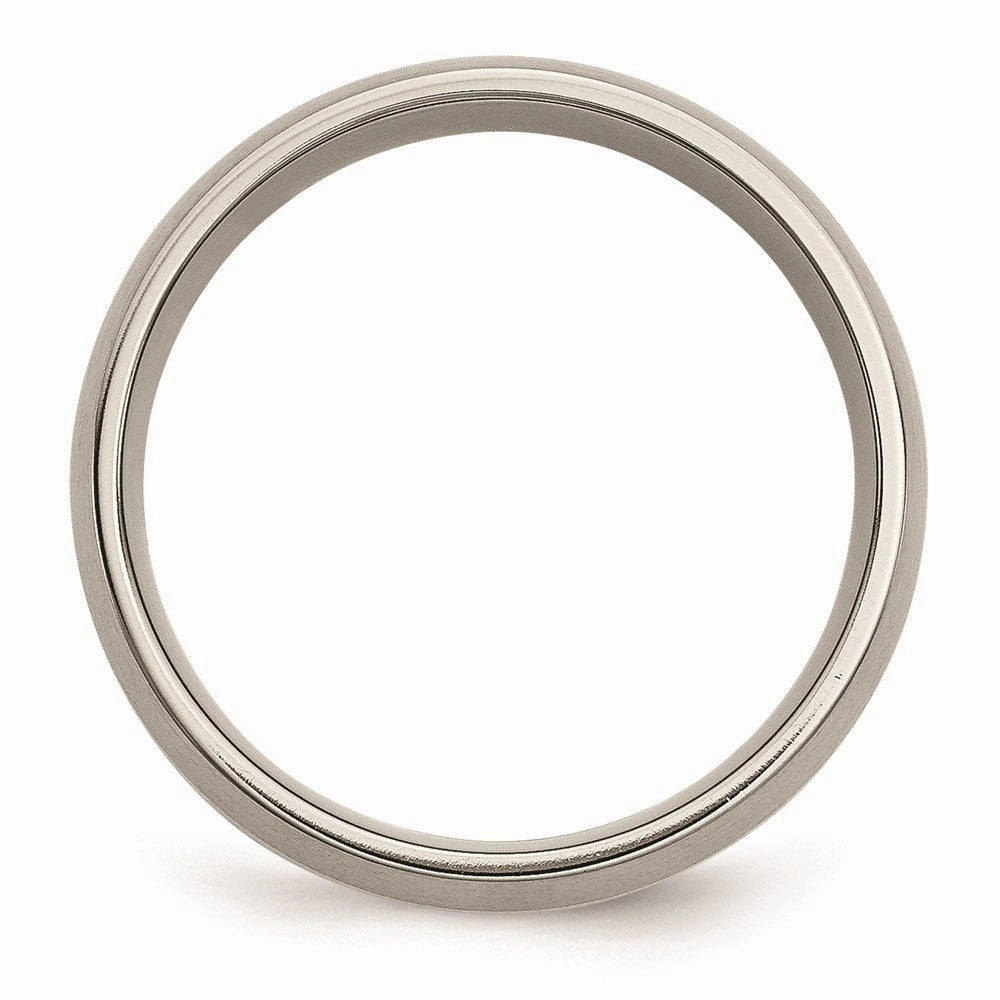 Titanium 14k Yellow Inlay 8mm Brushed Band | TB223