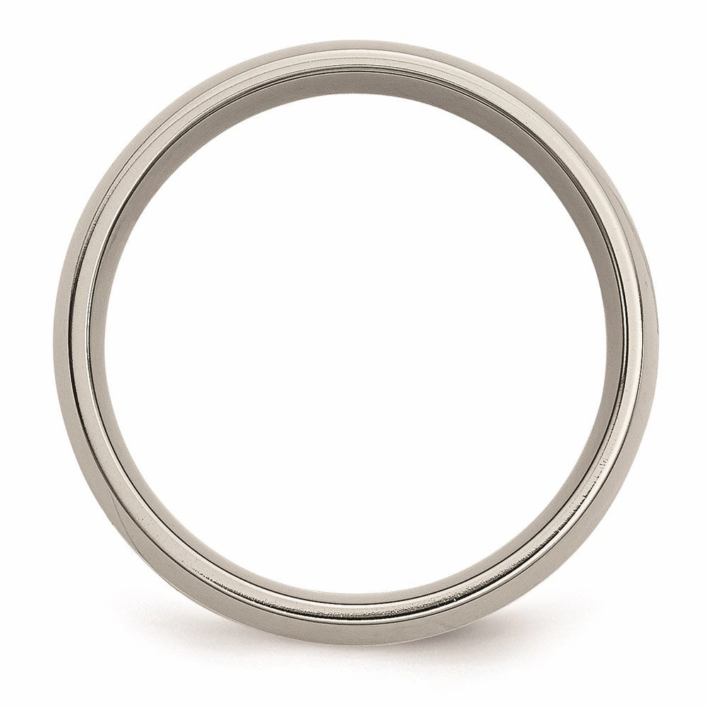 Titanium 14k Yellow Inlay 8mm Polished Band | TB224