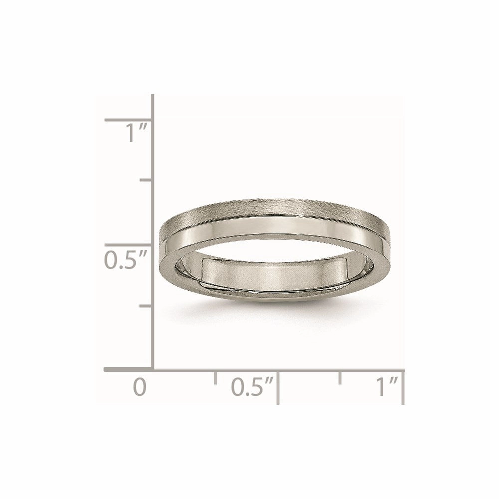 Titanium 4mm Brushed & Polished Band | TB306