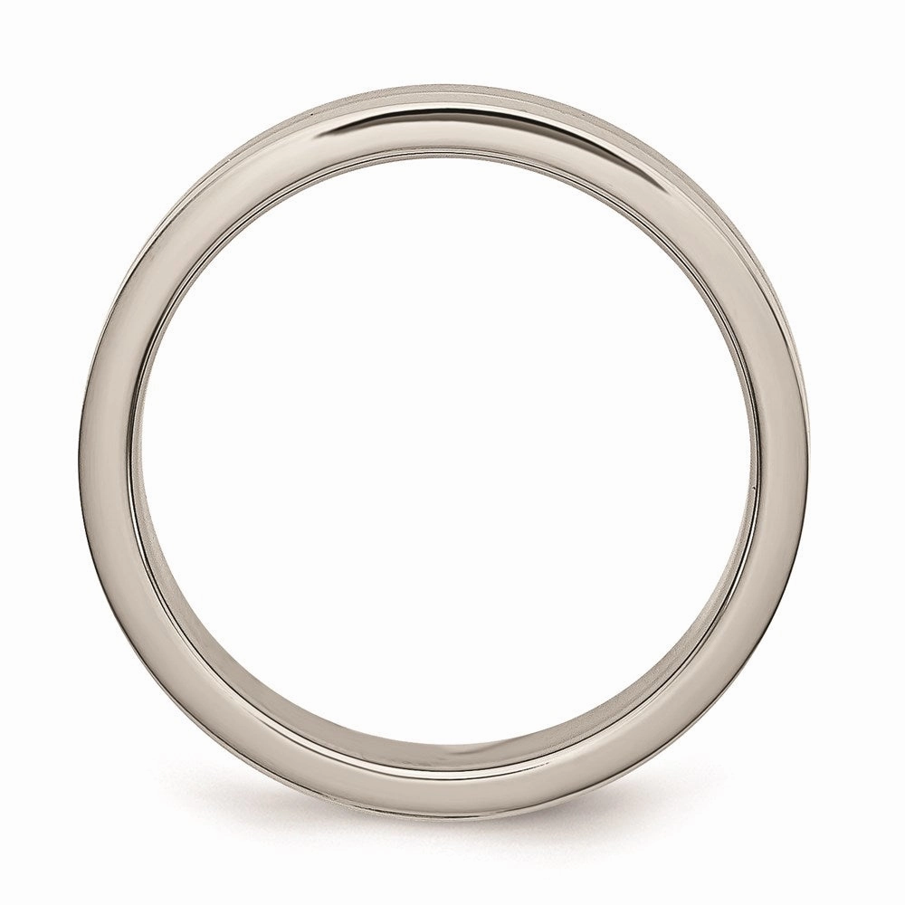 Titanium 4mm Brushed & Polished Band | TB306