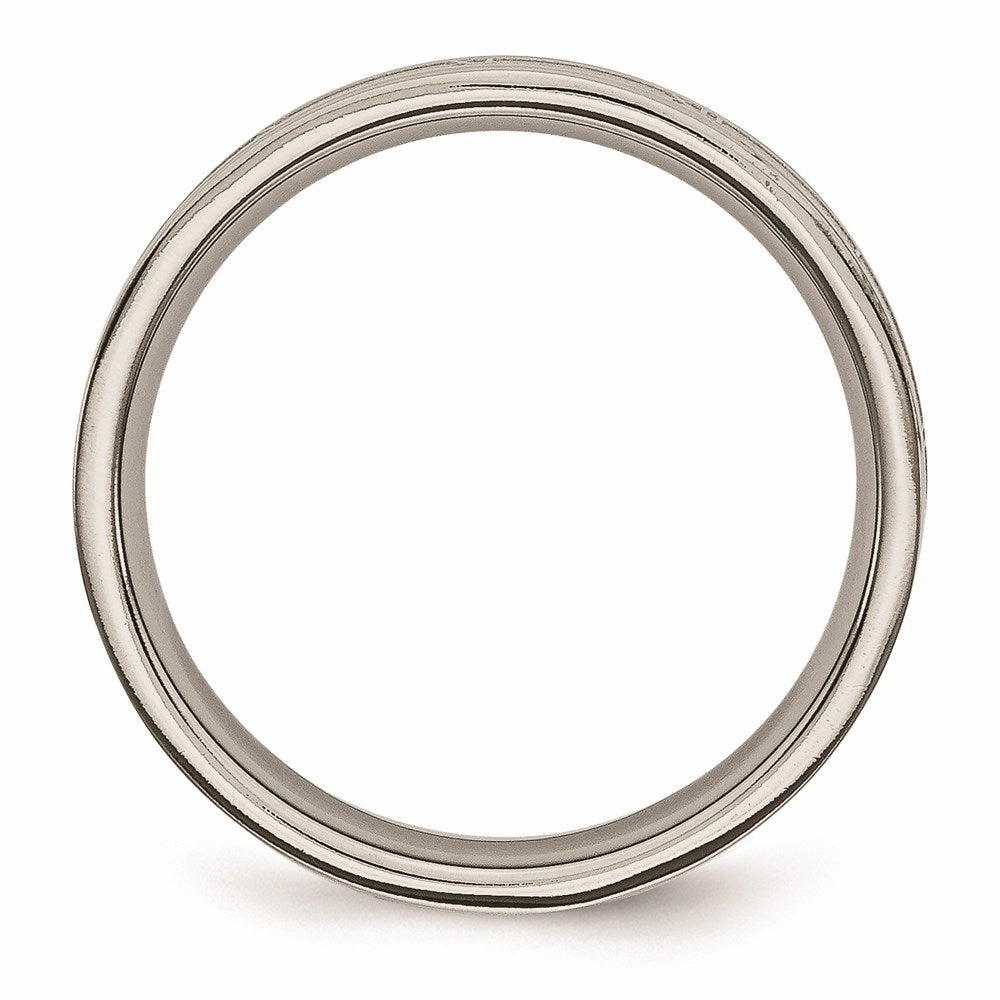 Titanium 4mm Brushed and Polished Roman Numerals Band | TB248