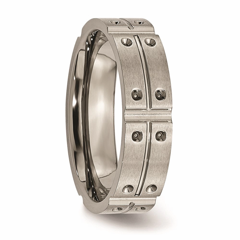 Titanium 6mm Brushed and Polished Band | TB319