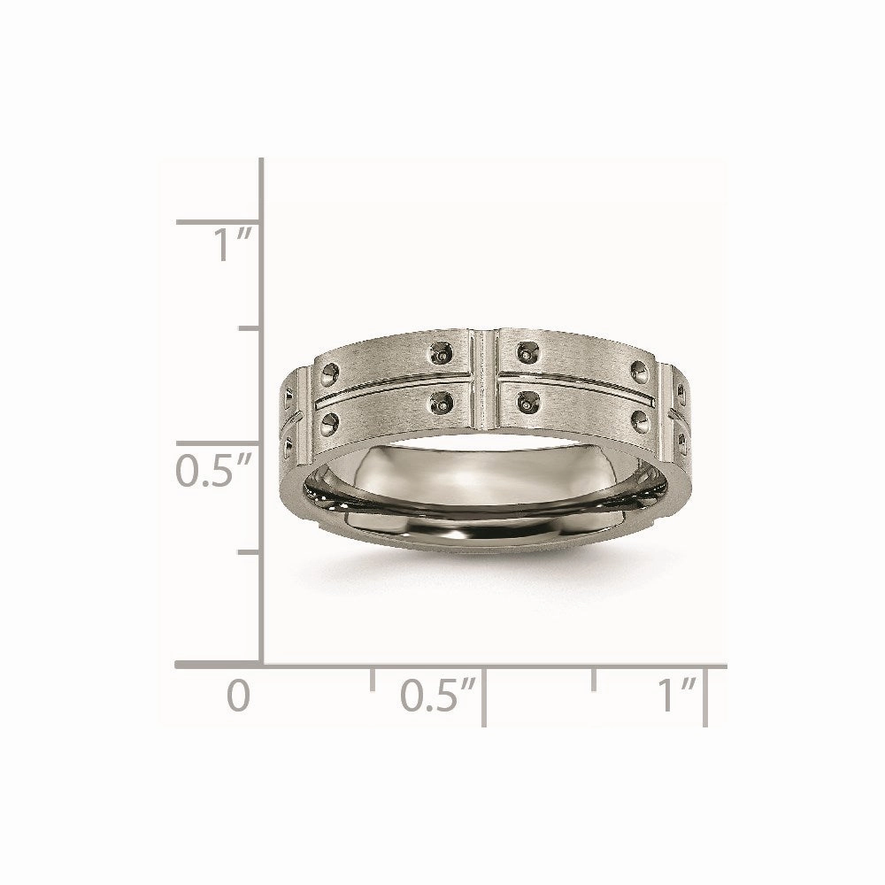 Titanium 6mm Brushed and Polished Band | TB319