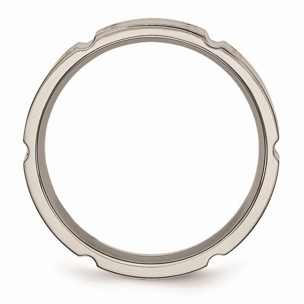 Titanium 6mm Brushed and Polished Band | TB319