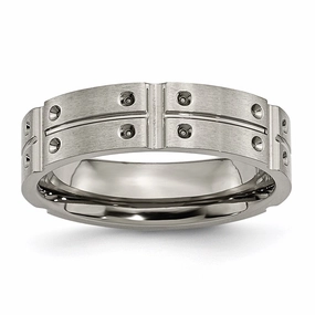 Titanium 6mm Brushed and Polished Band | TB319