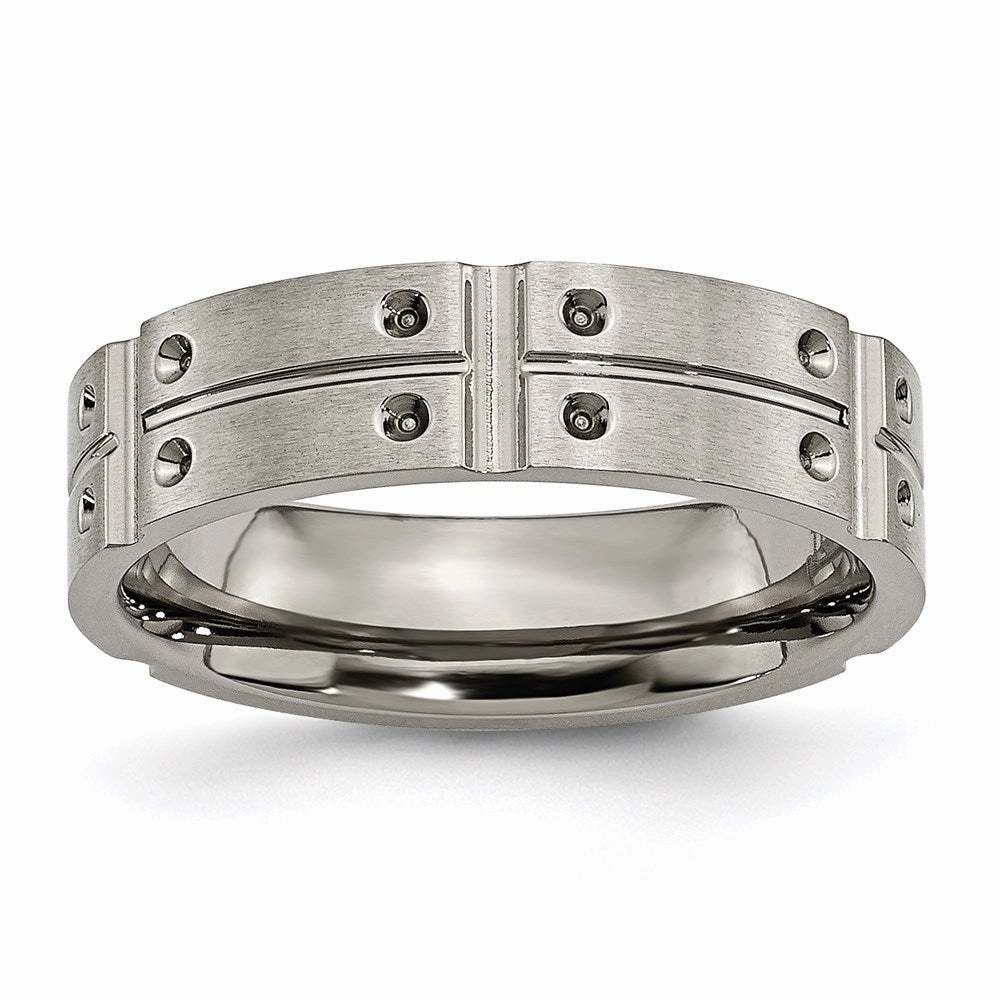 Titanium 6mm Brushed and Polished Band | TB319
