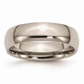 Titanium 6mm Polished Band | TB1