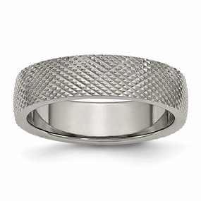 Titanium 6mm Textured Band | TB338