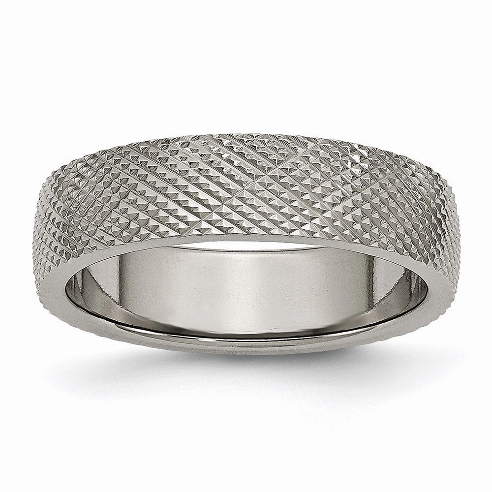 Titanium 6mm Textured Band | TB338