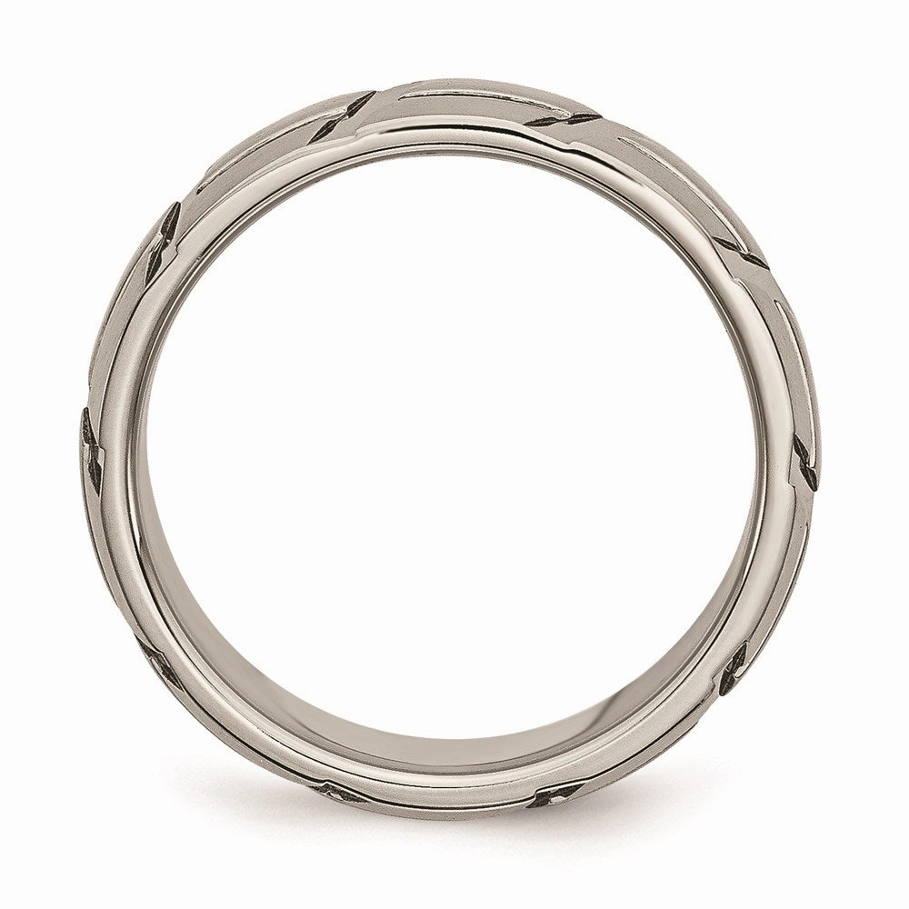 Titanium 8mm Brushed and Polished Band | TB269