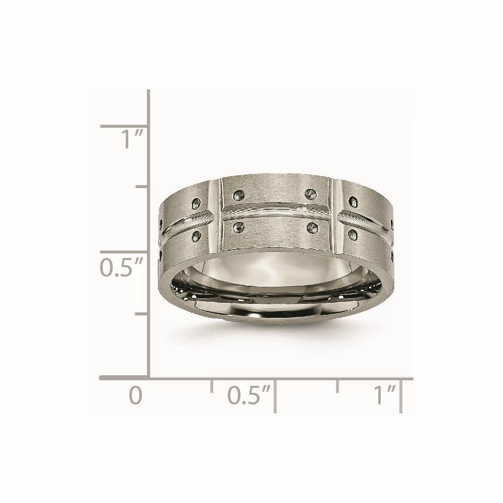 Titanium 8mm Brushed and Polished Band | TB320