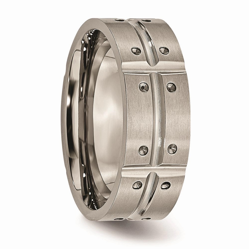 Titanium 8mm Brushed and Polished Band | TB320