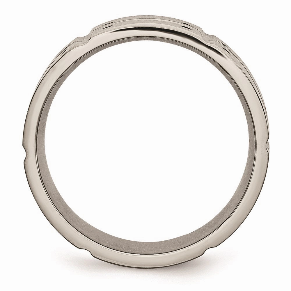 Titanium 8mm Brushed and Polished Band | TB320