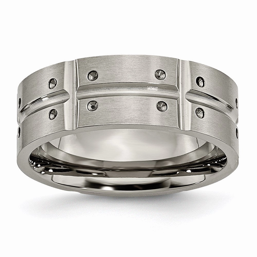 Titanium 8mm Brushed and Polished Band | TB320