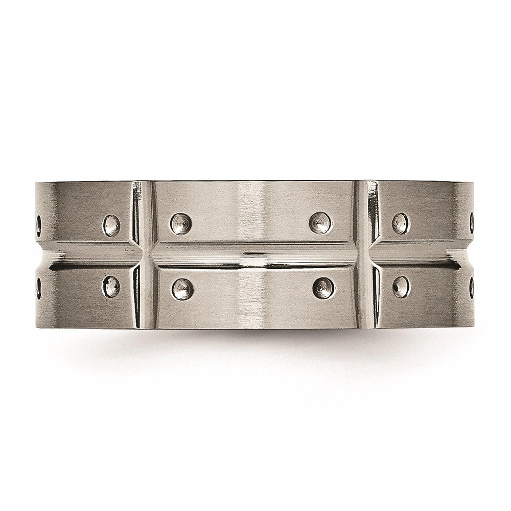 Titanium 8mm Brushed and Polished Band | TB320